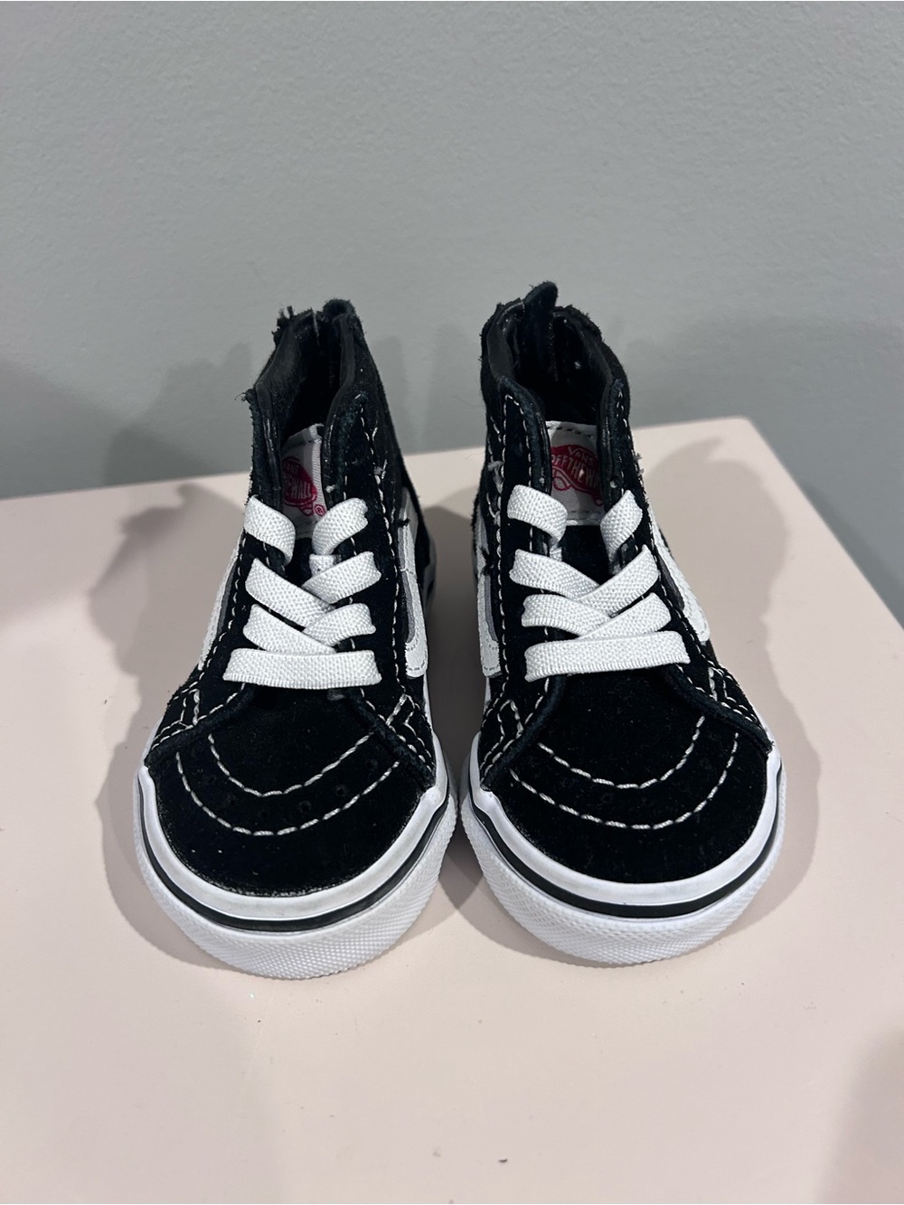 Vans Kids Black and White High-Top Sneakers